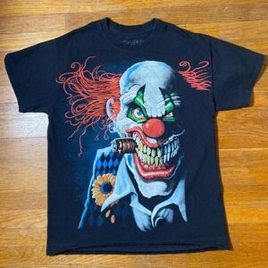 Liquid Blue 2011‎ Joker Clown Cigar Graphic T-shirt Medium